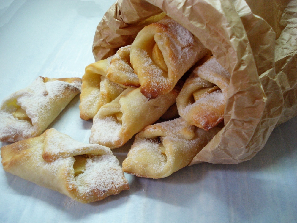 Творожное печенье с яблоками